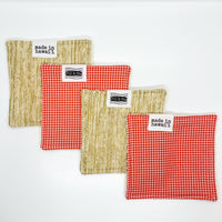 Eco-Cloth - Starter Pack of 4 - Gold & Gingham - Made To Order