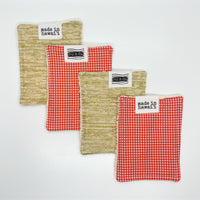 Eco-Cloth - Starter Pack of 4 - Gold & Gingham - Made To Order