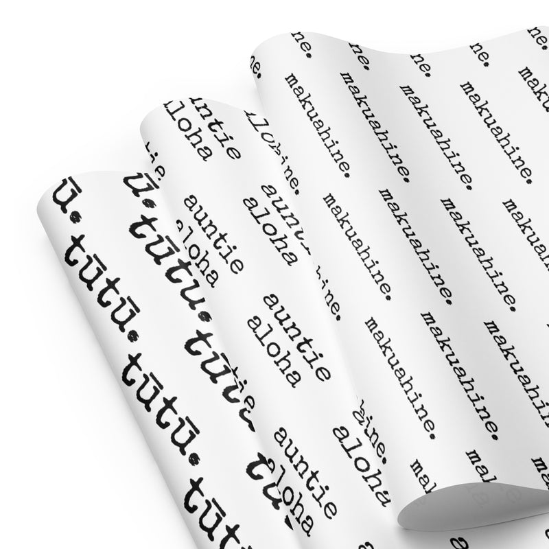 tūtū / auntie / makuahine Wrapping paper sheets - Made To Order