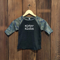 mr. aloha - TODDLER & KIDS camouflage baseball T-Shirt - SALE