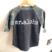 mr. aloha - TODDLER & KIDS camouflage baseball T-Shirt - SALE