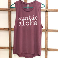 auntie aloha Muscle Tank Top - ADULT Sizes - SALE
