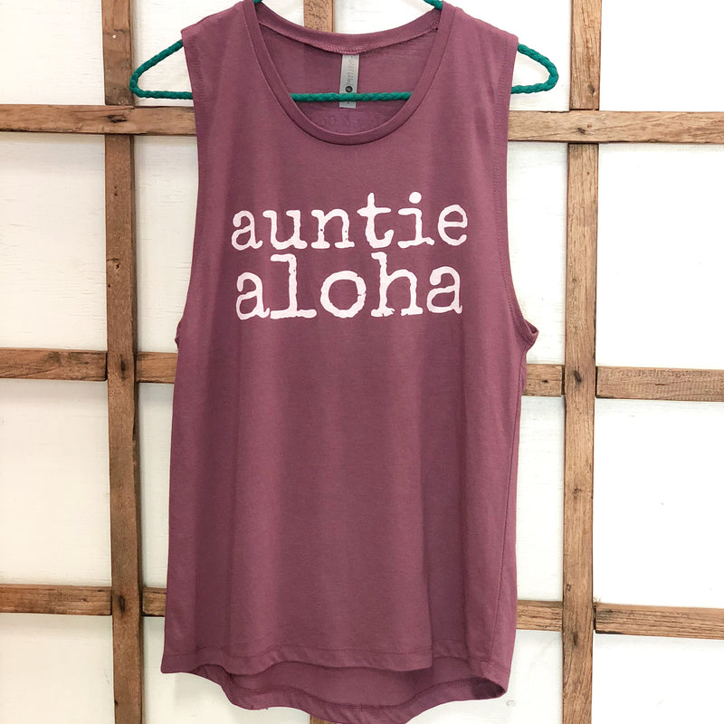 auntie aloha Muscle Tank Top - ADULT Sizes - SALE
