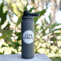 live simply sticker - 3” circle