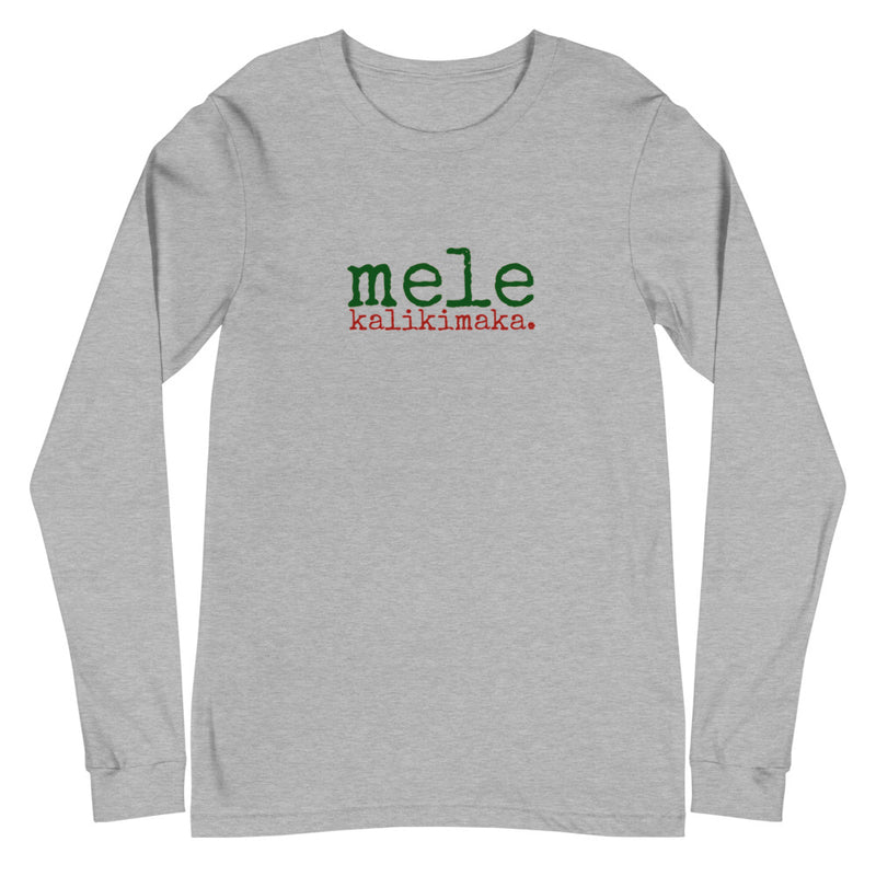 Mele Kalikimaka (Merry Christmas) Unisex Adult Long Sleeve Tee - Made To Order