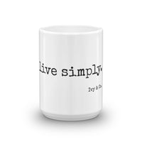 live simply. - Mug - Made To Order