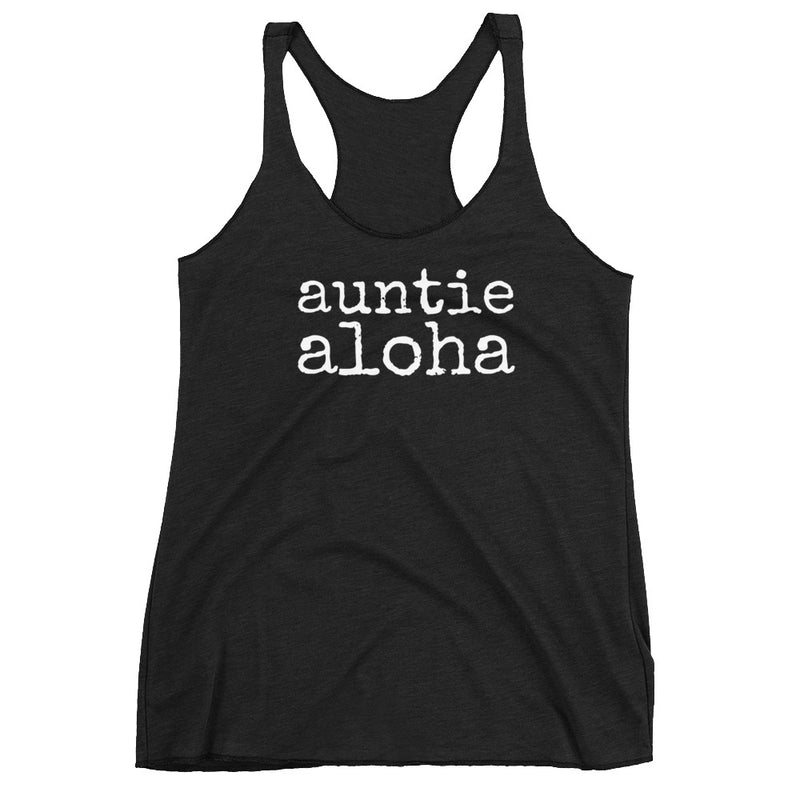 auntie aloha - Women's Racerback Tank - Made to Order