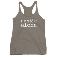 auntie aloha - Women's Racerback Tank - Made to Order