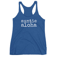 auntie aloha - Women's Racerback Tank - Made to Order
