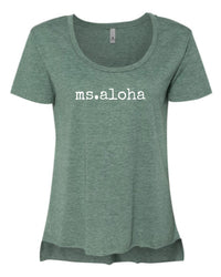 ms.aloha - LADIES scoop neck T-Shirt - SALE