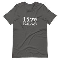 live simply. ADULT t-shirt - Made To Order