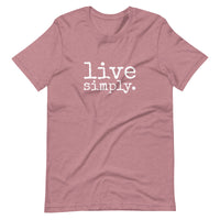 live simply. ADULT t-shirt - Made To Order