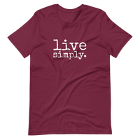 live simply. ADULT t-shirt - Made To Order