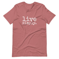 live simply. ADULT t-shirt - Made To Order