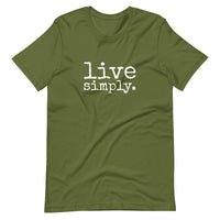 live simply. ADULT t-shirt - Made To Order