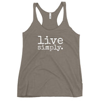 live simply. Women's Tank Top - Made To Order